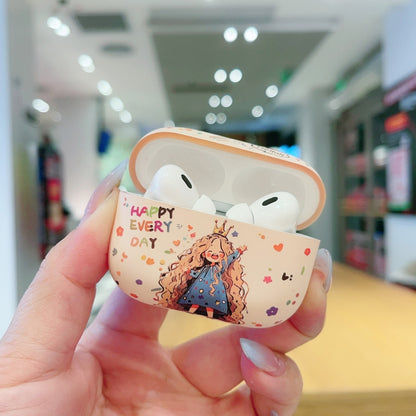 For AirPods 3 Girl Pattern Earbuds Box Frosted TPU Case(Crown) - For AirPods 3 by buy2fix | Online Shopping UK | buy2fix