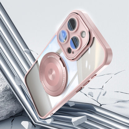 For iPhone 15 Pro Max 360 Holder Magsafe Acrylic Hybrid TPU Phone Case(Pink) - iPhone 15 Pro Max Cases by buy2fix | Online Shopping UK | buy2fix