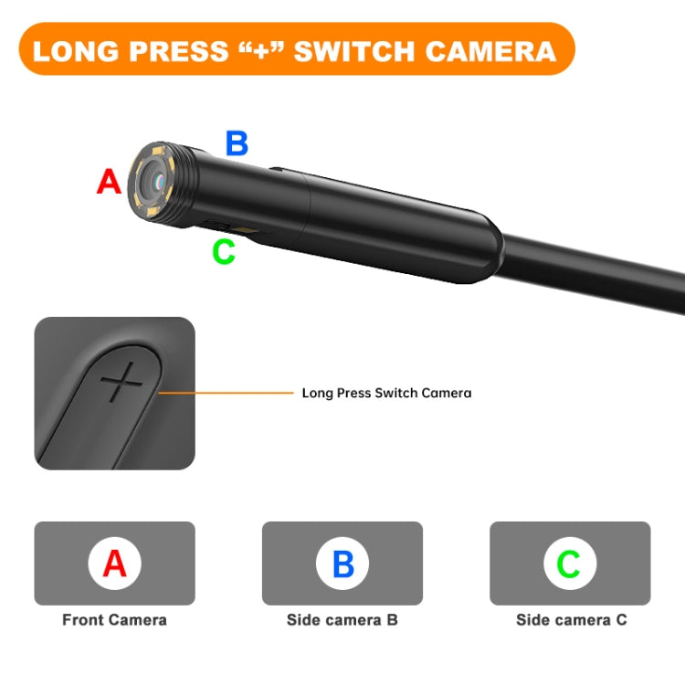 Y15 5.5mm Dual Camera WiFi Connected Hard Cable HD Industrial Endoscope, Length:2m(Black) -  by buy2fix | Online Shopping UK | buy2fix