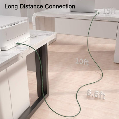 USB 2.0 to Square Port A/B Printer Adapter Cable, Length:2m(Green) - USB Cable by buy2fix | Online Shopping UK | buy2fix