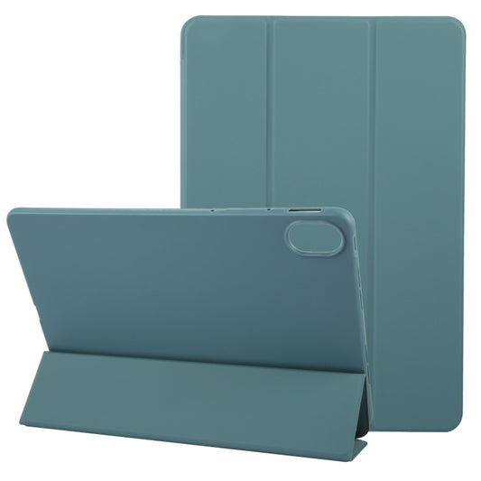 For Huawei MatePad 11.5 S GEBEI 3-folding Holder Shockproof Flip Leather Tablet Case(Dark Green) - Huawei by GEBEI | Online Shopping UK | buy2fix