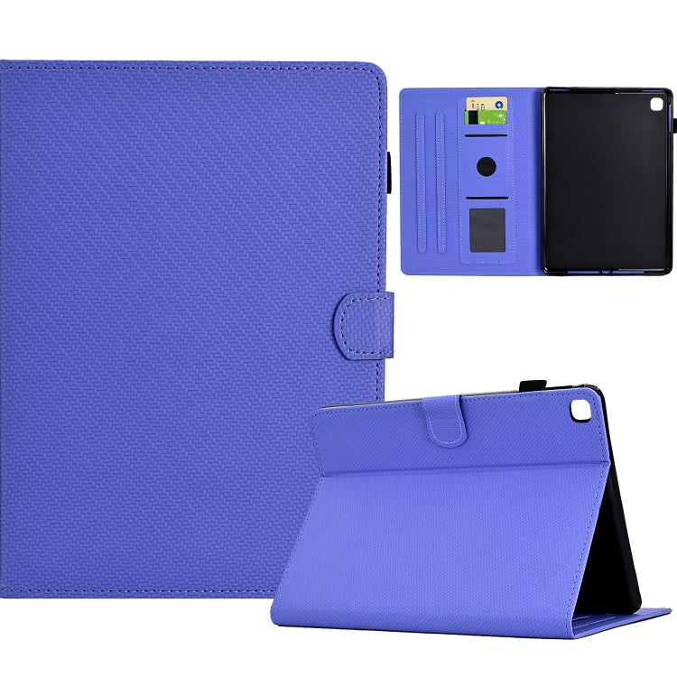 For Samsung Galaxy Tab A 10.1 2019 Solid Color Fiber Texture Smart Tablet Leather Case(Purple) - Tab A 10.1 (2019) T510 / T515 by buy2fix | Online Shopping UK | buy2fix