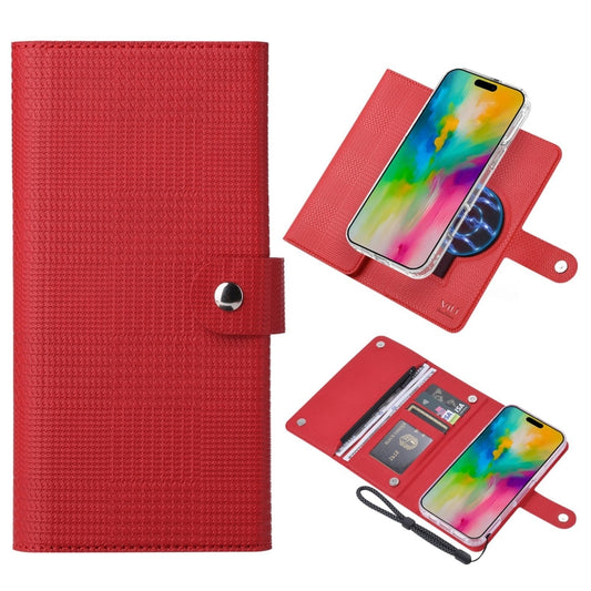 For iPhone 16 Pro ViLi GHB-C Series RFID MagSafe Magnetic Flip Leather Phone Case(Red) - iPhone 16 Pro Cases by ViLi | Online Shopping UK | buy2fix