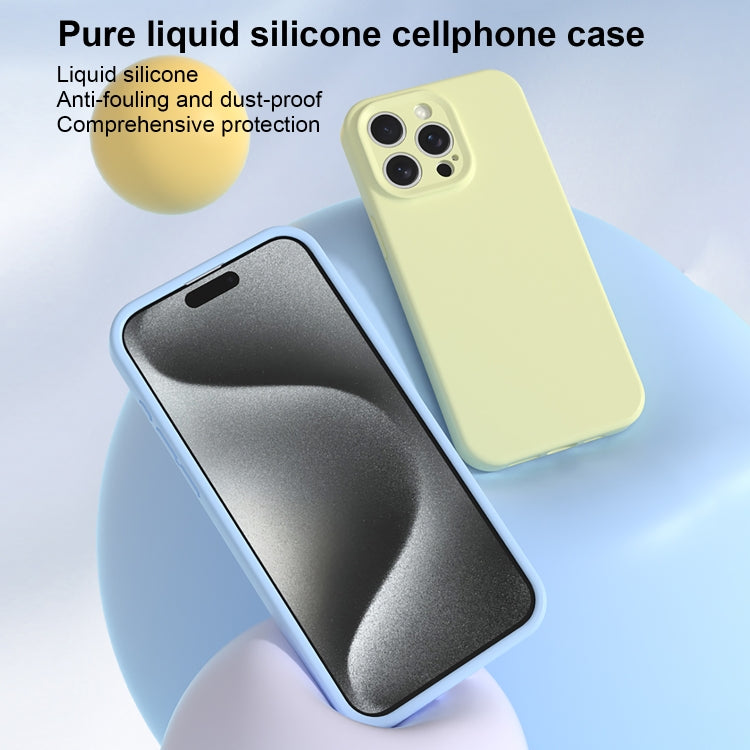 For iPhone 16 Pro Max Precise Hole Liquid Silicone Jelly Color Full Coverage Phone Case(Khaki) - iPhone 16 Pro Max Cases by buy2fix | Online Shopping UK | buy2fix