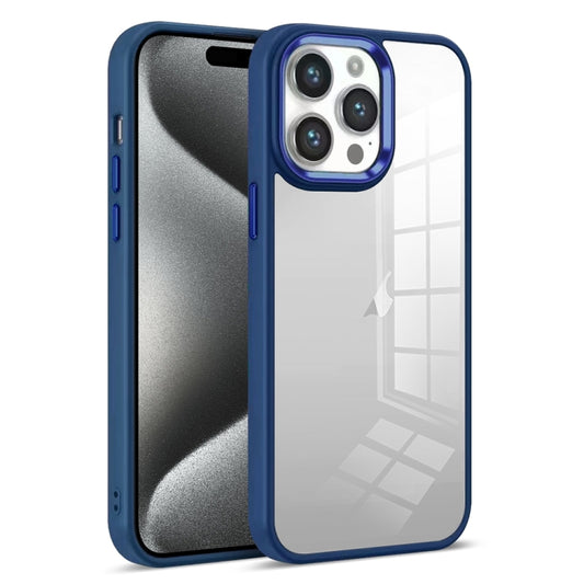 For iPhone 15 Pro Colorful Armor Transparent Phone Case(Blue) - iPhone 15 Pro Cases by buy2fix | Online Shopping UK | buy2fix