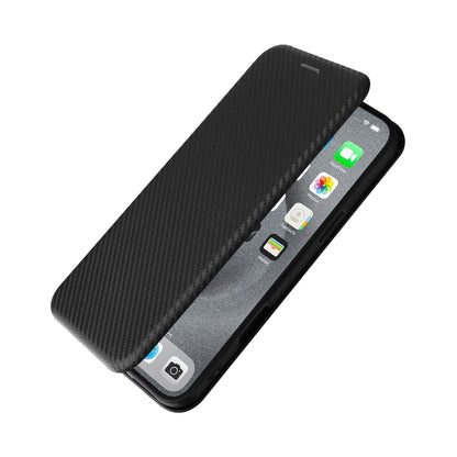 For iPhone 16 Pro Max Carbon Fiber Texture Flip Leather Phone Case(Black) - iPhone 16 Pro Max Cases by buy2fix | Online Shopping UK | buy2fix