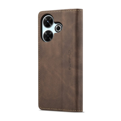 For Redmi 13 CaseMe 013 Multifunctional Horizontal Flip Leather Phone Case(Coffee) - Redmi 13 Cases by CaseMe | Online Shopping UK | buy2fix