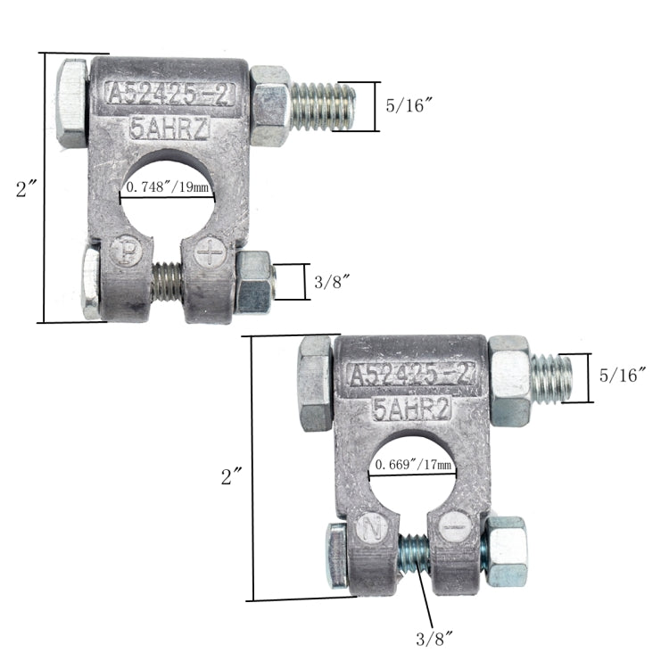 Car Positive & Negative Battery Connector Zinc Alloy Battery Clamp with 4pcs SC Terminals and Cover - Booster Cable & Clip by buy2fix | Online Shopping UK | buy2fix