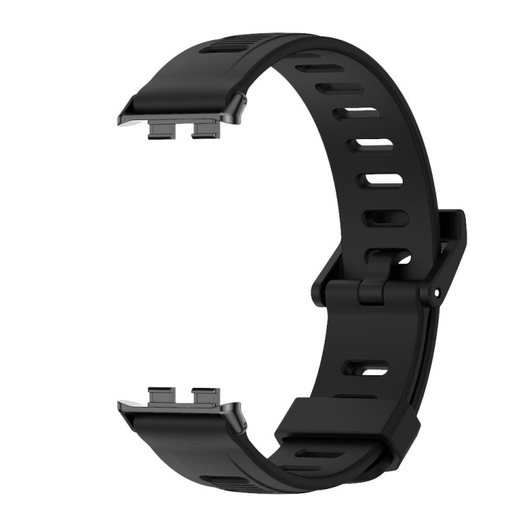 For Honor Band 9 MIJOBS Flat Hole Breathable TPU Watch Band(Black) - Watch Bands by MIJOBS | Online Shopping UK | buy2fix