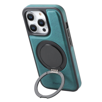 For iPhone 12 Pro Max Denior A14 Skin Feel Rotating Holder MagSafe Phone Case(Blue) - iPhone 12 Pro Max Cases by Denior | Online Shopping UK | buy2fix