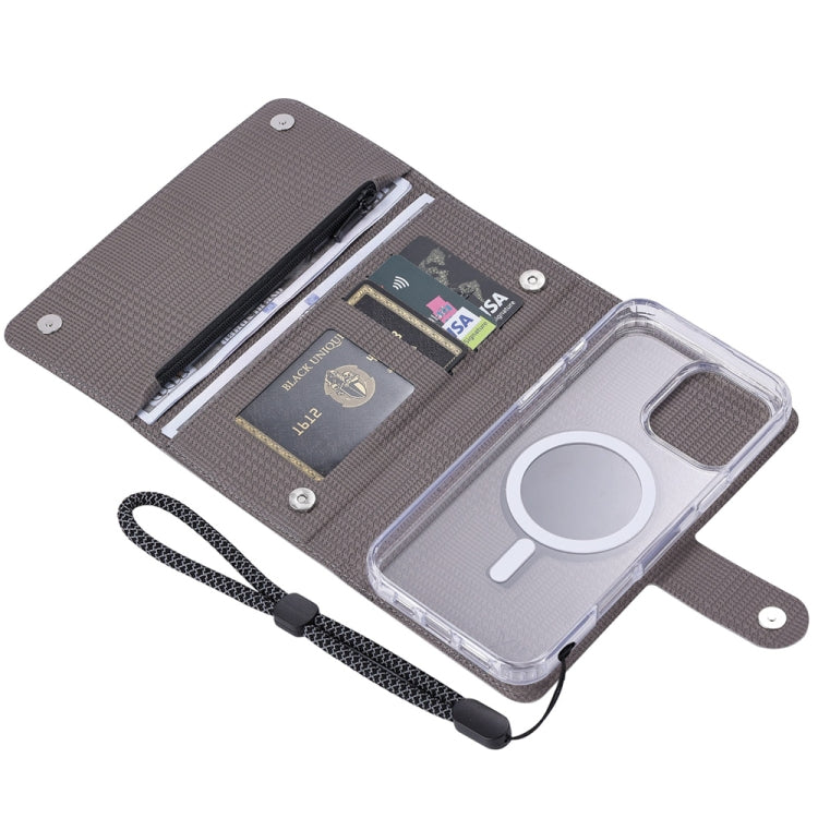 For Samsung Galaxy S24 Ultra 5G ViLi GHB-C Series RFID MagSafe Magnetic Flip Leather Phone Case(Grey) - Galaxy S24 Ultra 5G Cases by ViLi | Online Shopping UK | buy2fix