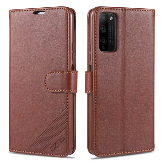 For Huawei Honor 30 Youth AZNS Sheepskin Texture Horizontal Flip Leather Case with Holder & Card Slots & Wallet(Brown) - Honor Cases by AZNS | Online Shopping UK | buy2fix