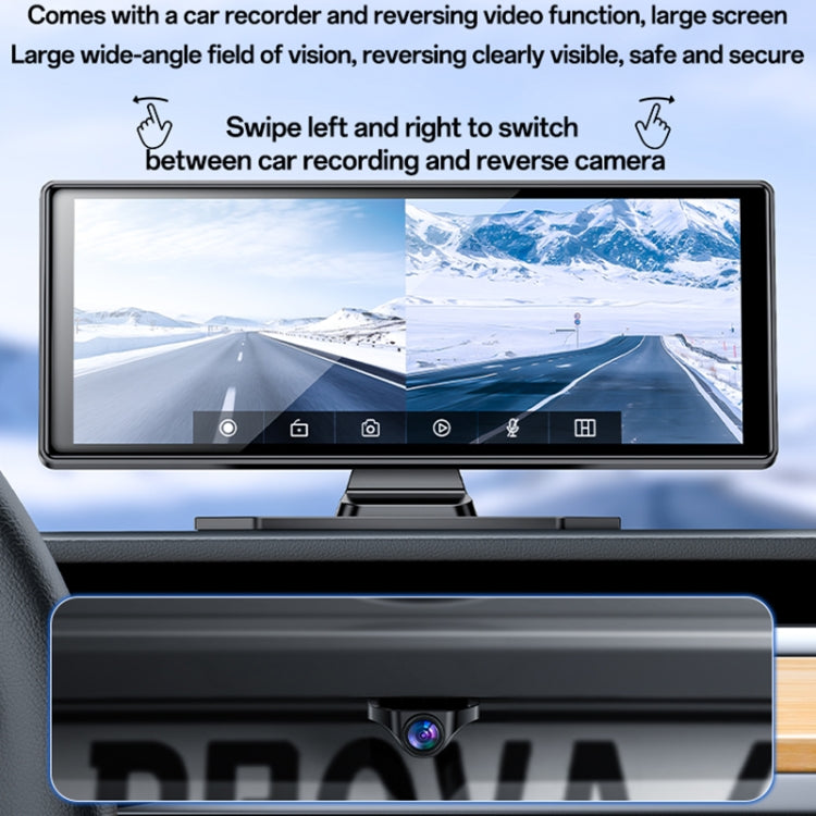 Yesido KM19 10.26 inch Center Console CarPlay Portable Car Video Navigation with Driving Recorder(Black) - Car MP3 & MP4 & MP5 by Yesido | Online Shopping UK | buy2fix