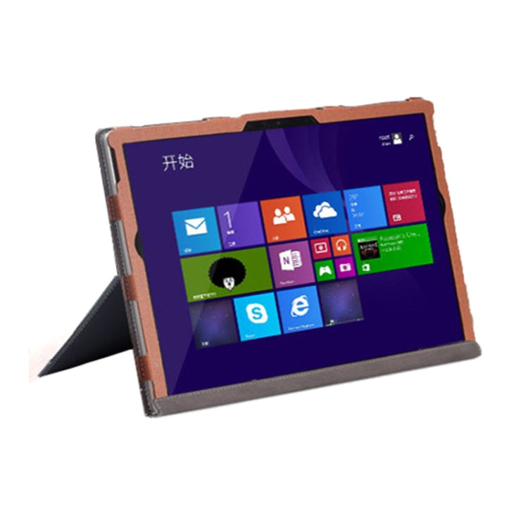 For Microsoft Surface Book 3 / 2 15 inch PU Leather Laptop Protective Case with Screen Stand(Brown) - 15 inch by buy2fix | Online Shopping UK | buy2fix