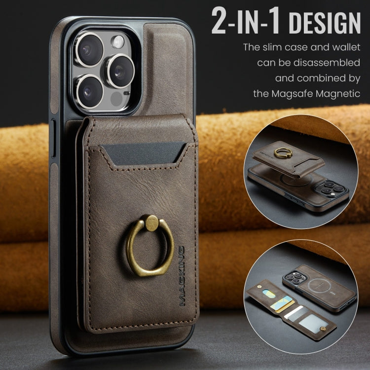 For iPhone 13 Pro Max DG.MING K1 MagSafe Detachable Wallet RFID Back Cover Phone Case(Coffee) - iPhone 13 Pro Max Cases by DG.MING | Online Shopping UK | buy2fix