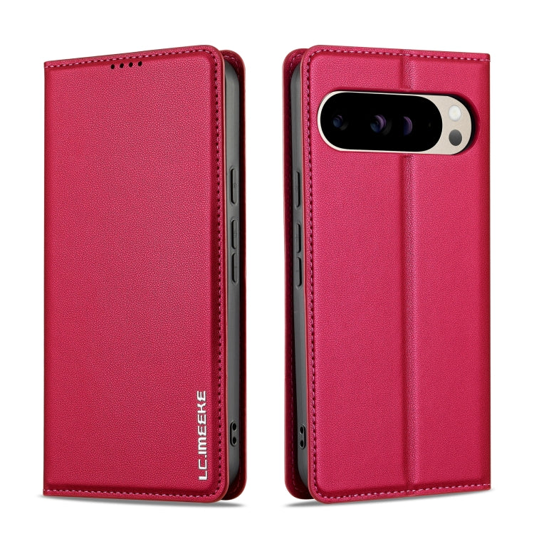 For Google Pixel 9 Pro XL LC.IMEEKE L1 Series Frosted Fine Texture PU Phone Case(Red) - Google Cases by LC.IMEEKE | Online Shopping UK | buy2fix