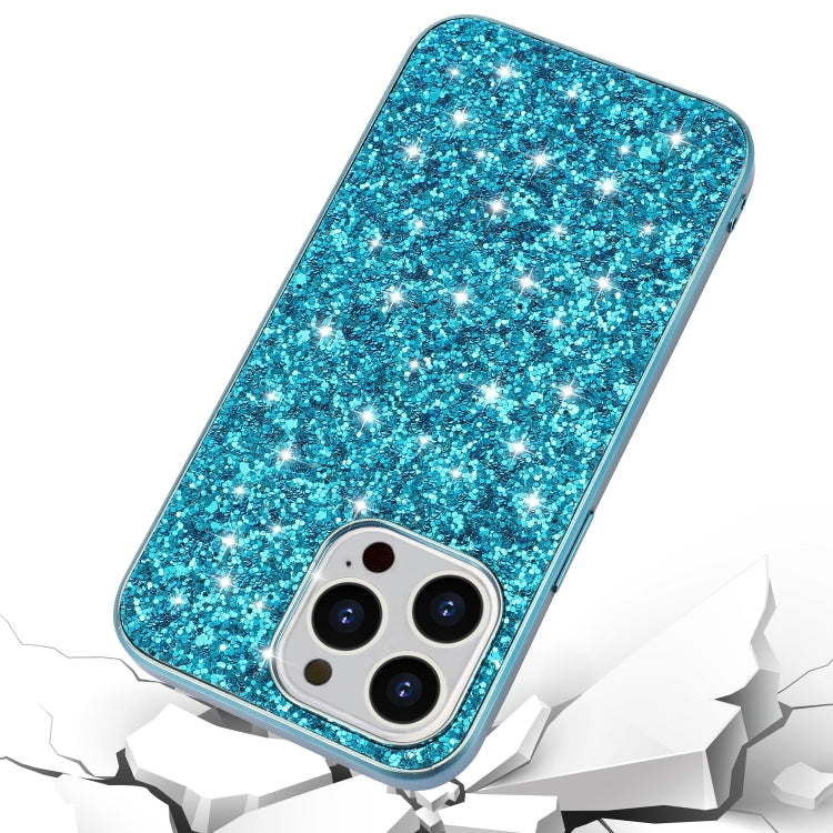 For iPhone 16 Pro Max Glitter Powder Shockproof TPU Phone Case(Silver) - iPhone 16 Pro Max Cases by buy2fix | Online Shopping UK | buy2fix