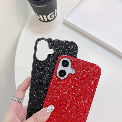 For iPhone 16 Plus Glitter Powder Shockproof TPU Phone Case(Red) - iPhone 16 Plus Cases by buy2fix | Online Shopping UK | buy2fix