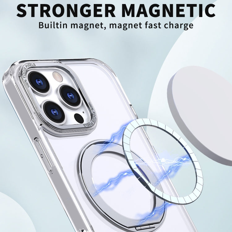 For iPhone 16 Pro Wing Series MagSafe Magnetic Ring Holder Phone Case(Transparent) - iPhone 16 Pro Cases by buy2fix | Online Shopping UK | buy2fix