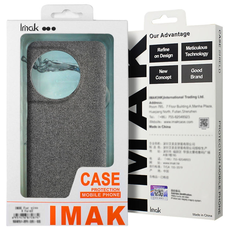 For iPhone 16 Pro imak Ruiyi Series Cloth Texture PU + PC Phone Case(Light Grey) - iPhone 16 Pro Cases by imak | Online Shopping UK | buy2fix