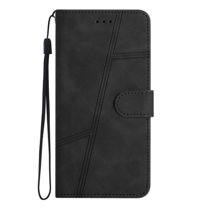 For iPhone 16 Plus Skin-feel Stitching Leather Phone Case(Black) - iPhone 16 Plus Cases by buy2fix | Online Shopping UK | buy2fix