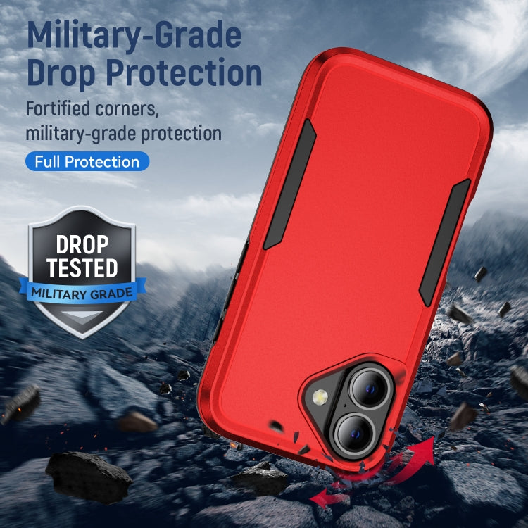 For iPhone 16 Pioneer Armor Heavy Duty PC + TPU Phone Case(Red+Black) - iPhone 16 Cases by buy2fix | Online Shopping UK | buy2fix