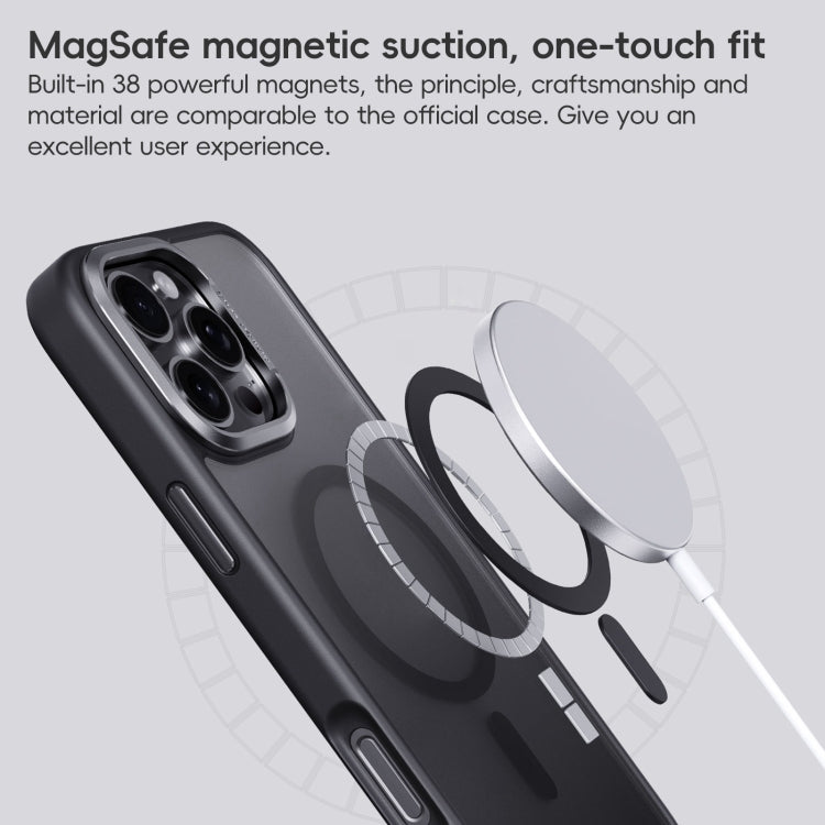 For iPhone 16 Plus Frosted MagSafe Magnetic Phone Case(Grey) - iPhone 16 Plus Cases by buy2fix | Online Shopping UK | buy2fix