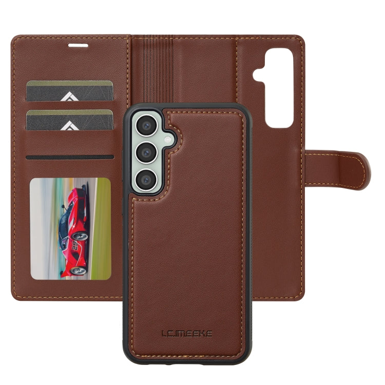 For Samsung Galaxy S23 FE 5G LC.IMEEKE L2 Series Detachable Magsafe PU Phone Case with Lanyard(Brown) - Galaxy S23 FE 5G Cases by LC.IMEEKE | Online Shopping UK | buy2fix