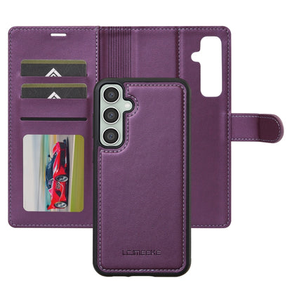 For Samsung Galaxy S24 FE 5G LC.IMEEKE L2 Series Detachable Magsafe PU Phone Case with Lanyard(Purple) - Galaxy S24 FE 5G Cases by LC.IMEEKE | Online Shopping UK | buy2fix