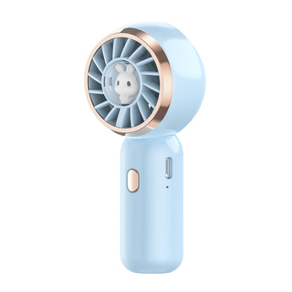 Mini Turbine Handheld Cute Rabbit Electric Fan(Blue) - Electric Fans by buy2fix | Online Shopping UK | buy2fix