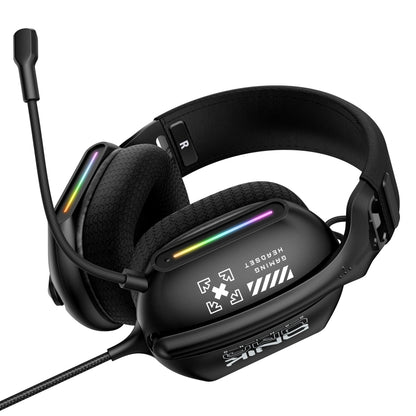 ONIKUMA X12 USB /  3.5mm Wired RGB Light Gaming Headset with Mic, Cable length: 2.2m(Black) - Multimedia Headset by ONIKUMA | Online Shopping UK | buy2fix