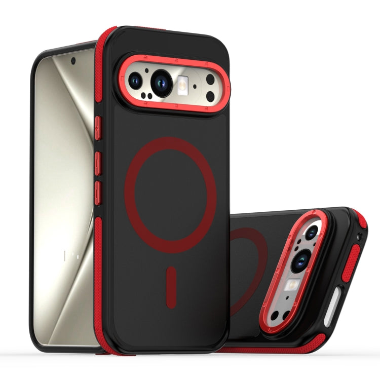 For Google Pixel 9 Pro XL Dual-Color Skin Feel Magsafe Magnetic Phone Case(Red) - Google Cases by buy2fix | Online Shopping UK | buy2fix