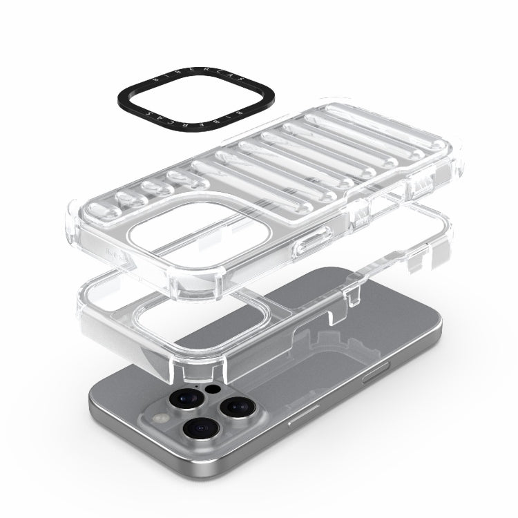 For iPhone 16 Pro High Transparency TPU Hybrid PC Airbag Phone Case(Transparent Black) - iPhone 16 Pro Cases by buy2fix | Online Shopping UK | buy2fix