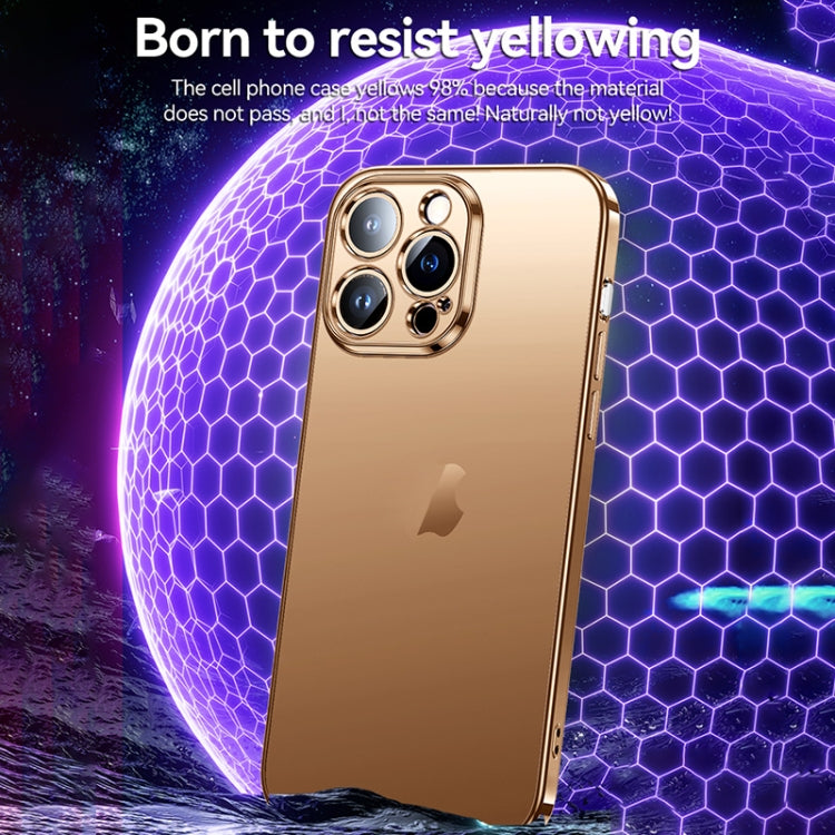 For iPhone 16 Pro Max SULADA Natural Color Series Electroplating Frosted TPU Phone Case(Gold) - iPhone 16 Pro Max Cases by SULADA | Online Shopping UK | buy2fix