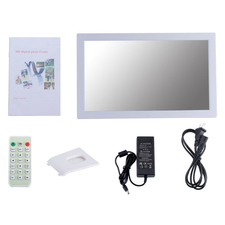 18.5 inch IPS Screen Digital Photo Frame, Plug Type:US Plug(White) - 15 inch Above by buy2fix | Online Shopping UK | buy2fix