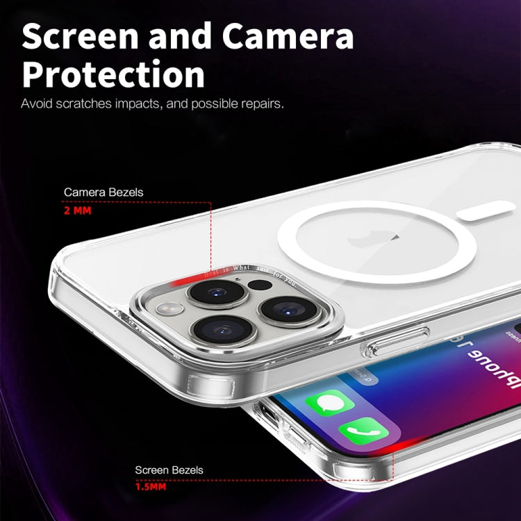 For iPhone 16 Pro Max Ice Color Magnetic Series Magsafe Magnetic PC Hybrid TPU Phone Case(Transparent) - iPhone 16 Pro Max Cases by buy2fix | Online Shopping UK | buy2fix