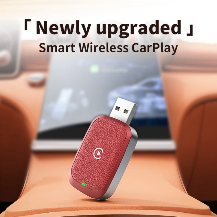 For iPhone Smart Wireless Car CarPlay Box Wired to Wireless Adapter(Red) - Bluetooth Adapters by buy2fix | Online Shopping UK | buy2fix