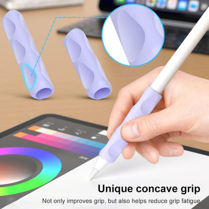 For Apple Pencil & Huawei M-Pencil Series Universal Stylus Silicone Protective Grip Cover(Grey) - Pencil Accessories by buy2fix | Online Shopping UK | buy2fix