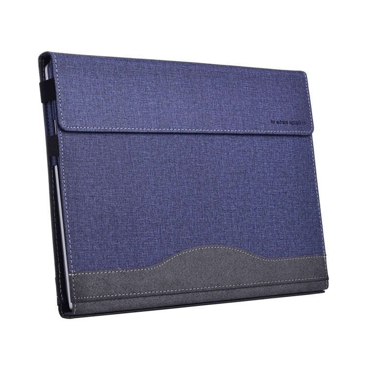 For MicroSoft Surface Laptop 7 13.8 inch Cloth Texture Laptop Leather Protective Case(Deep Blue) - Screen & Keyboard Cover by buy2fix | Online Shopping UK | buy2fix