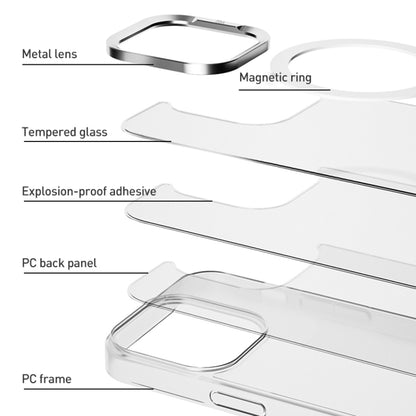 For iPhone 16 Plus ZGA Magsafe Clear PC Tempered Glass Phone Case(Frosted White) - iPhone 16 Plus Cases by ZGA | Online Shopping UK | buy2fix