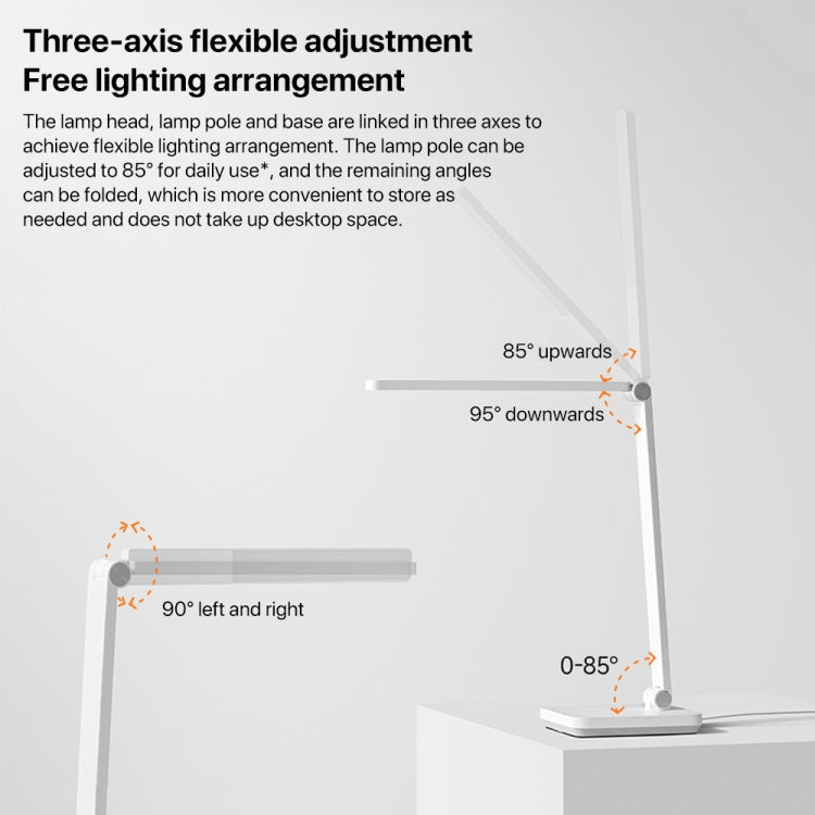 Original Xiaomi Mijia LED Desk Lamp 2 Lite Anti Blue-ray Three Levels Brightness, US Plug(White) - Desk Lamps by Xiaomi | Online Shopping UK | buy2fix