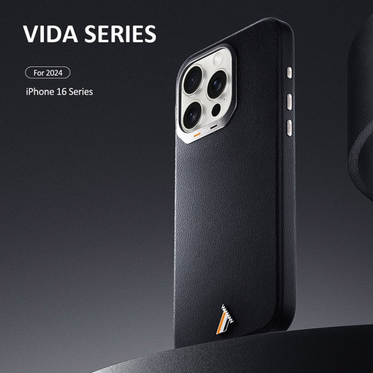 For iPhone 16 Pro Max TGVIS VIDA Series MagSafe Magnetic PU Leather Phone Case(Black) - iPhone 16 Pro Max Cases by TGVIS | Online Shopping UK | buy2fix