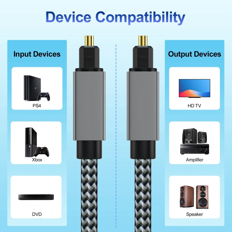 OD5.0mm Toslink Male to Male Digital Optical Audio Cable, Length:5m - Audio Optical Cables by buy2fix | Online Shopping UK | buy2fix