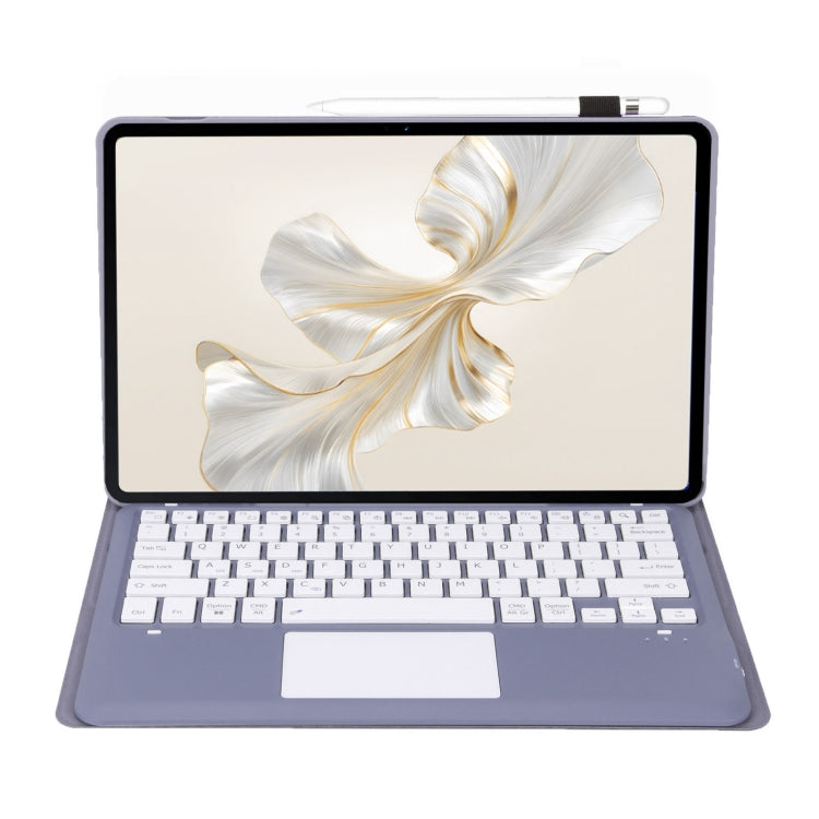 For Huawei MatePad Pro 12.2 Ultra-thin Detachable Bluetooth Keyboard Leather Tablet Case with Touchpad(Lavender White) - Huawei Keyboard by buy2fix | Online Shopping UK | buy2fix