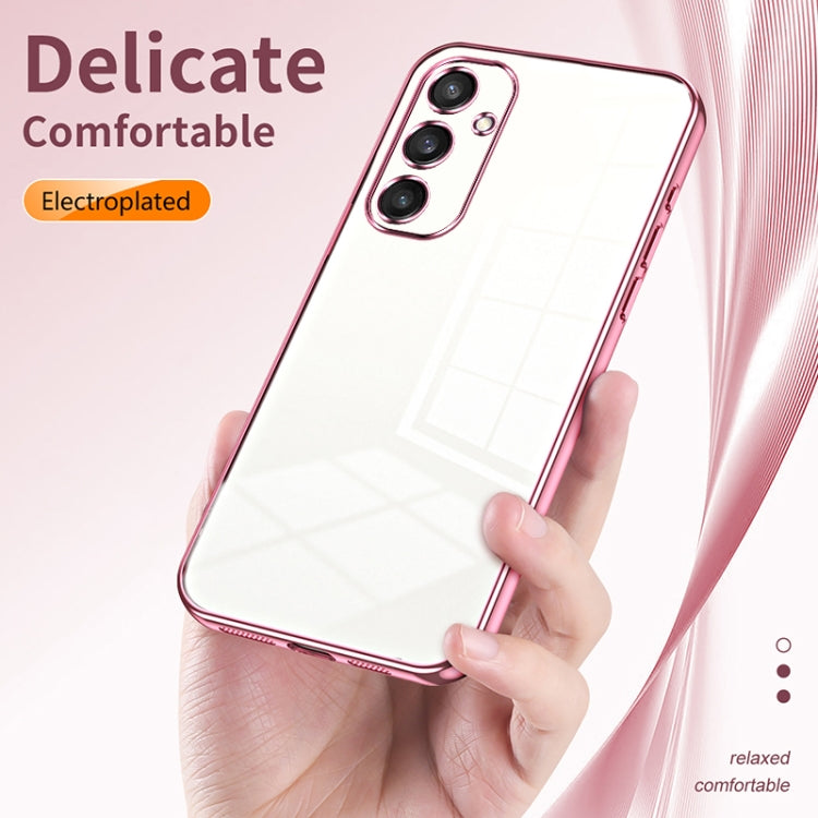 For Samsung Galaxy S25 5G Transparent Plating Fine Hole Phone Case(Transparent) - Galaxy S25 5G Cases by buy2fix | Online Shopping UK | buy2fix