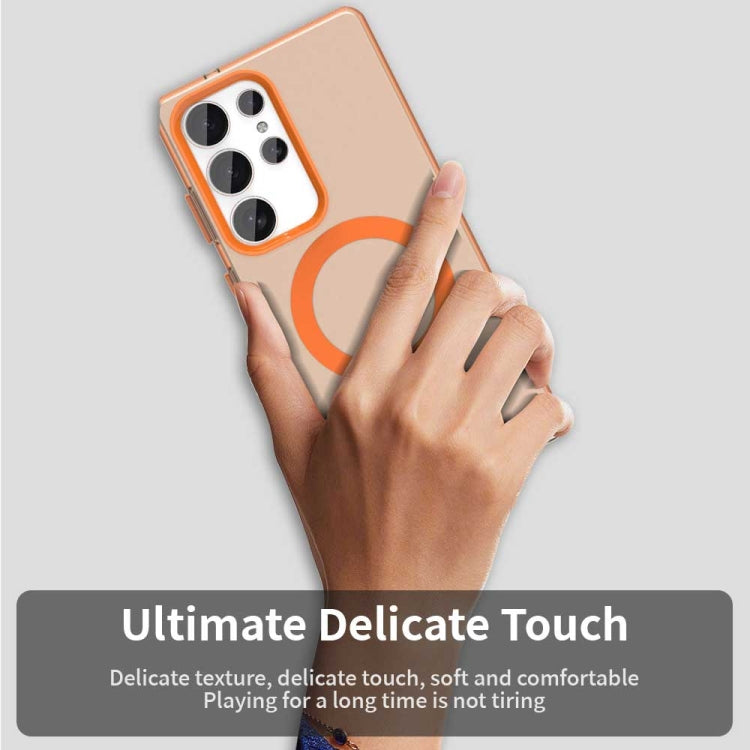 For Samsung Galaxy S25 Ultra 5G Candy Magsafe PC Hybrid TPU Phone Case(Orange) - Galaxy S25 Ultra 5G Cases by buy2fix | Online Shopping UK | buy2fix