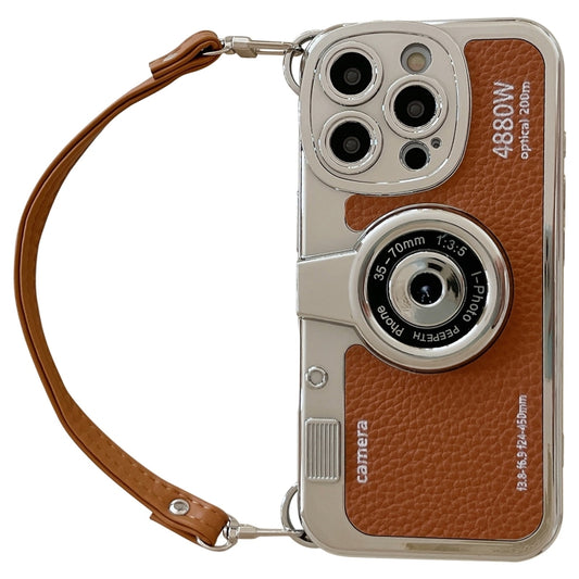 For iPhone 16 Pro Max Camera Style Phone Case(Brown) - iPhone 16 Pro Max Cases by buy2fix | Online Shopping UK | buy2fix