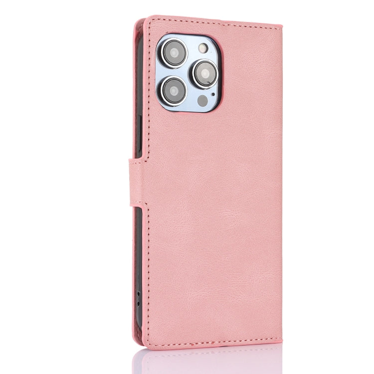 For iPhone 16 Pro Fantasy Skin-feel Calfskin Texture Leather Phone Case(Pink) - iPhone 16 Pro Cases by buy2fix | Online Shopping UK | buy2fix