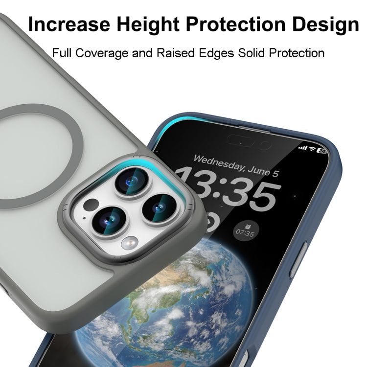 For iPhone 16 Pro Mutural Skin Feel Series Frosted MagSafe Magnetic Phone Case(Grey) - iPhone 16 Pro Cases by Mutural | Online Shopping UK | buy2fix