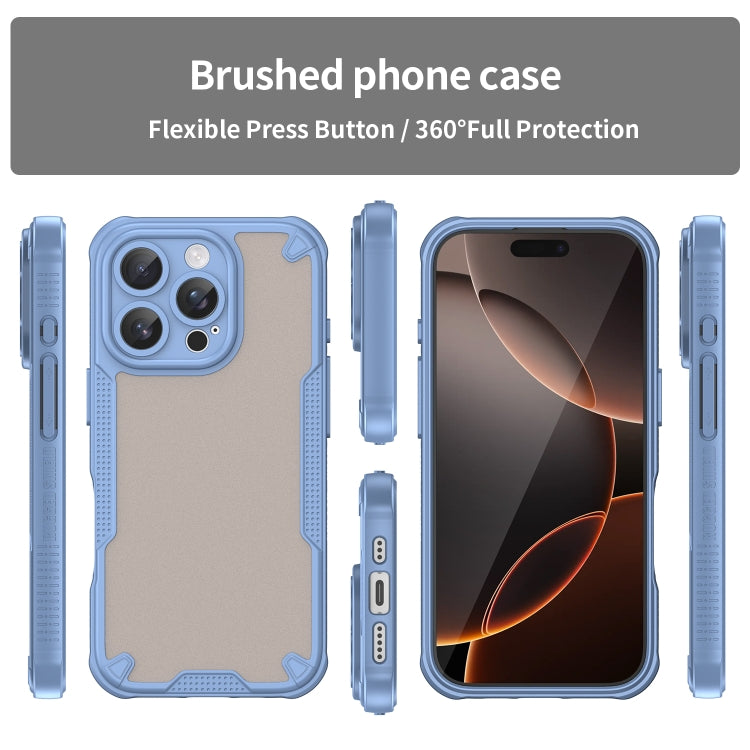 For iPhone 16 Pro Armor Glaze PC Hybrid TPU Phone Case(Blue) - iPhone 16 Pro Cases by buy2fix | Online Shopping UK | buy2fix